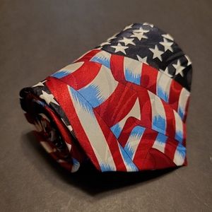 Roberto Cellini Waving American Flag Tie